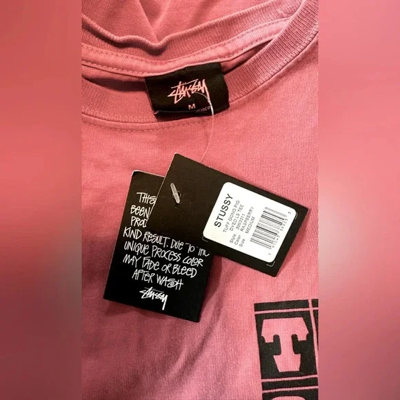 NWT Stussy x Bob Marley Collab Tuff Gong Long Sleeve Shirt Raspberry Medium